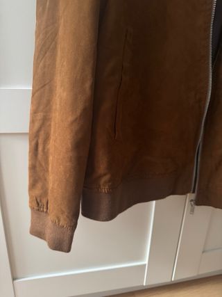 Chaqueta Bomber Ante Pull&Bear Hombre Marrón