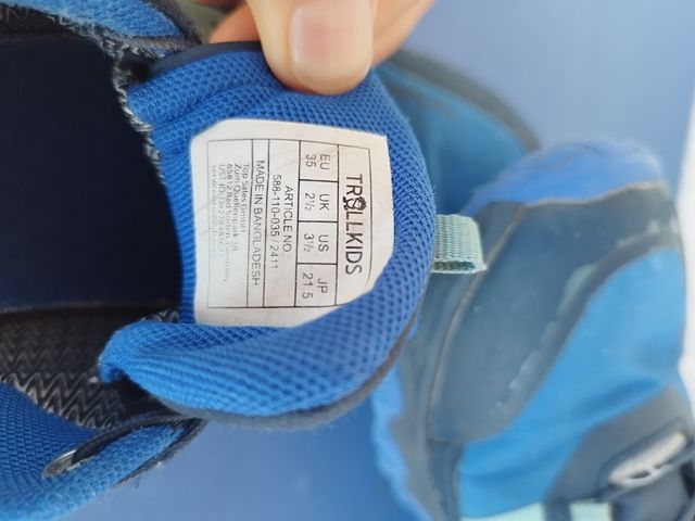 Zapatillas niño azules,número 35