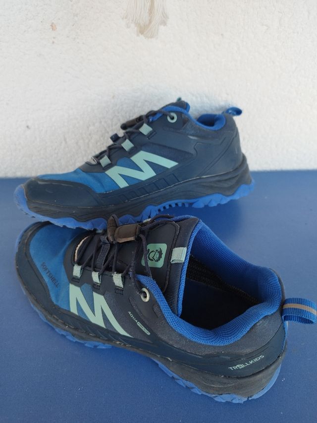 Zapatillas niño azules,número 35