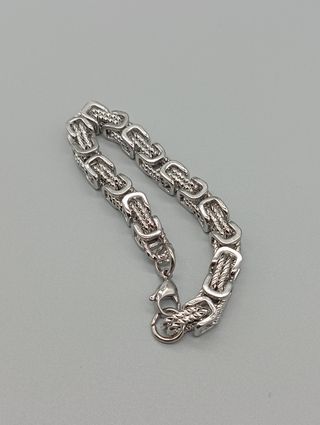 Pulsera Hombre Acero Inox Cadena Bizantina