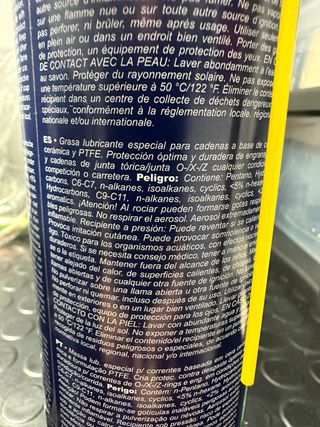 2botes lubricante cadena moto Putoline 500ml