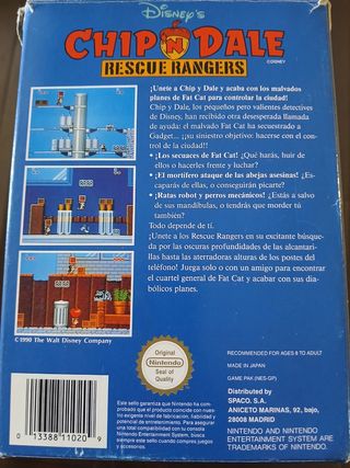 Chip 'n Dale Rescue Rangers NES - Nintendo 