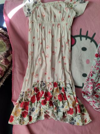 Lote vestido y mono niña floral