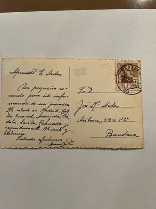 Postal Antigua Granada España 