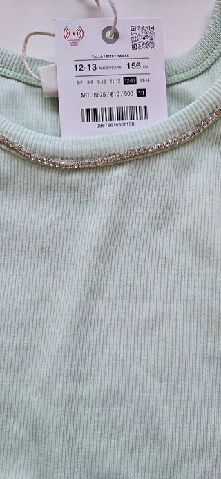 Camiseta tirantes Zara 12/13 años