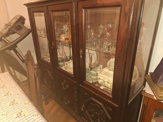 Mueble Comedor Antiguo Cristal y Madera