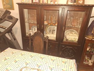 Mueble Comedor Antiguo Cristal y Madera