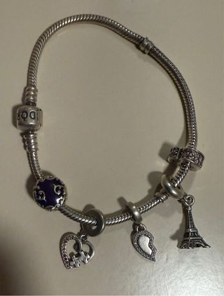 Pulsera Pandora Plata con Charms