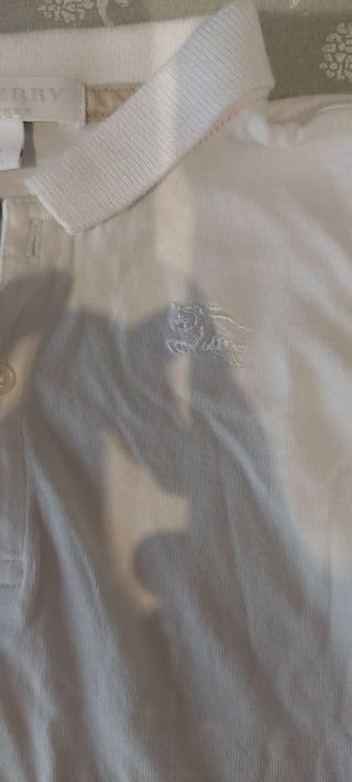 Maglia Burberry Bambino Bianca Manica Lunga