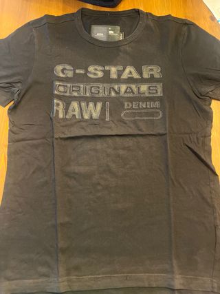 Camiseta G-Star RAW Hombre Talla M Negra