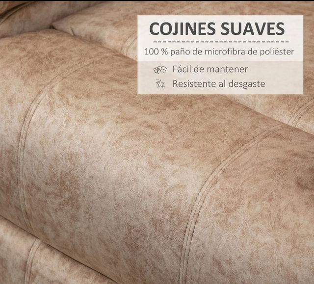 Sillón relax reclinable manual beige