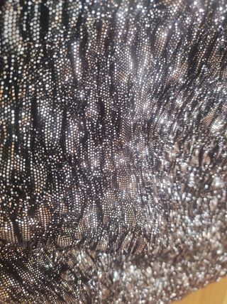 Top fiesta metalizado negro y plata