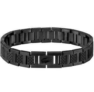 Pulsera Lacoste metal negro, dorado, plateado