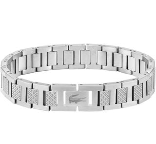 Pulsera Lacoste metal negro, dorado, plateado