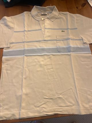 Polo Lacoste Beige Rayas Talla M