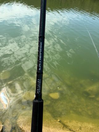 Caña de pescar con carrete