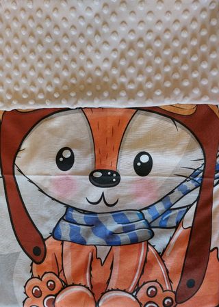 Copertina neonato con disegno volpe