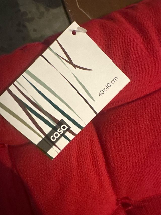 Cojines rojos de tela pack de 7 