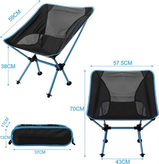 Silla Plegable Camping Portátil Con Bolsa 150 Kg