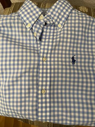 Camisa Polo Ralph Lauren cuadros azul