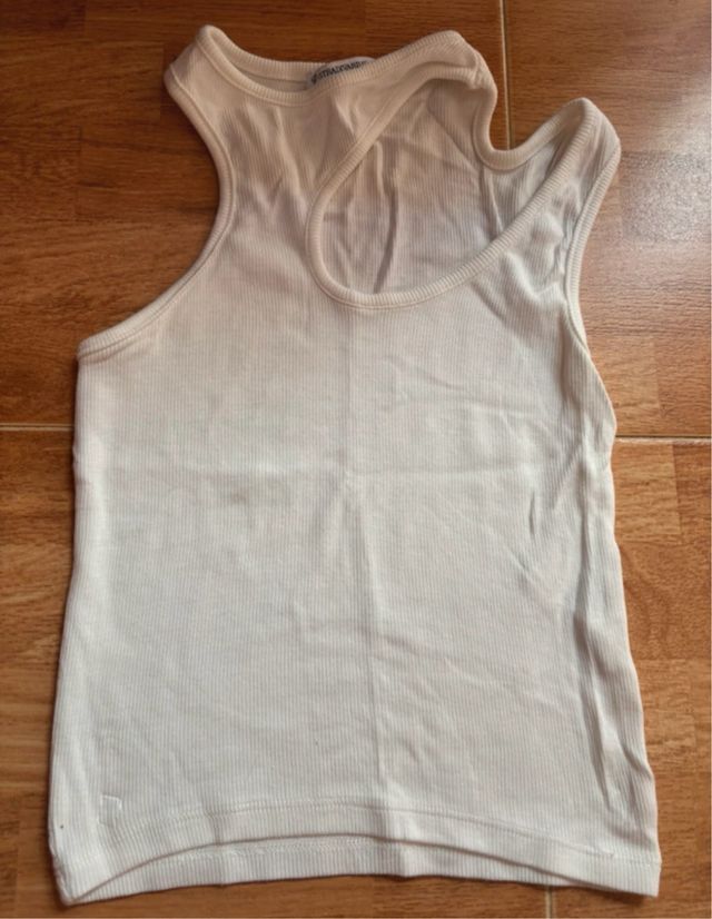 Camiseta asimétrica blanca