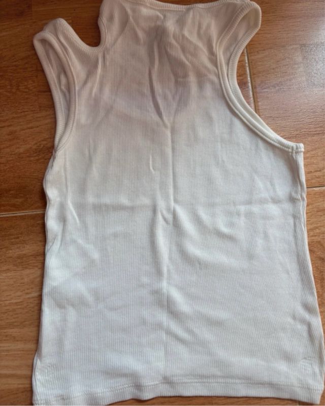 Camiseta asimétrica blanca