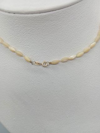 Collar Nácar y Plata 925 Vermeil Corazón