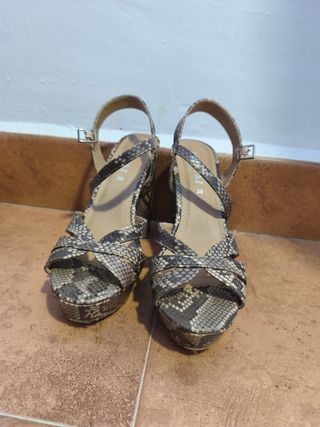 Tacones Animal Print Talla 39