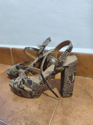 Tacones Animal Print Talla 39