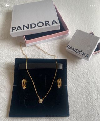 Conjunto Pandora Bañado en Oro 14k