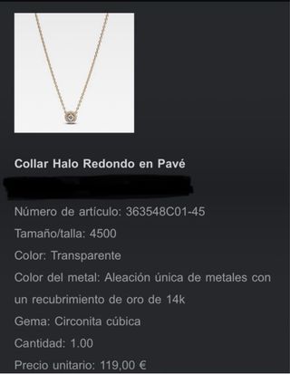 Conjunto Pandora Bañado en Oro 14k