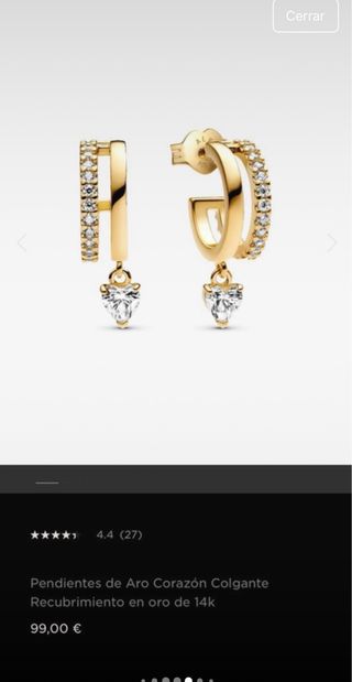 Conjunto Pandora Bañado en Oro 14k
