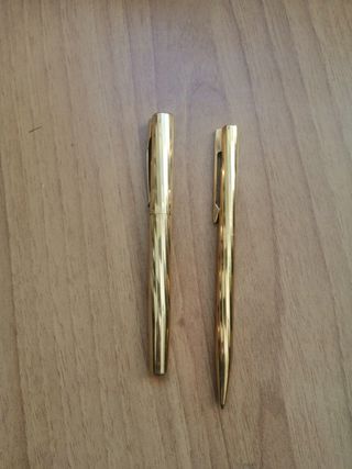 Waterman Pluma y Bolígrafo Chapados en Oro