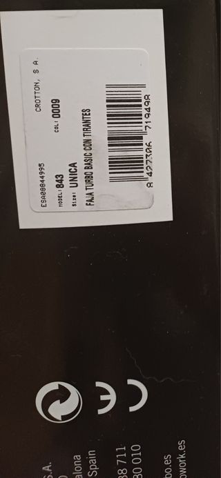 Faja Turbo Basic 843 con Tirantes