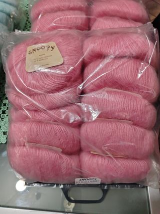 Lana Mohair Snoopy Rosa 40g
