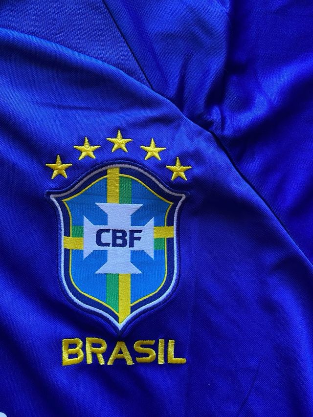 Camiseta Nike Brasil x Stussy Azul