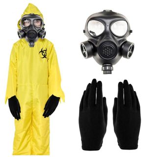 Disfraz Zombi Radioactivo Máscara Gas Adulto S/M