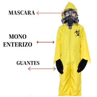 Disfraz Zombi Radioactivo Máscara Gas Adulto S/M