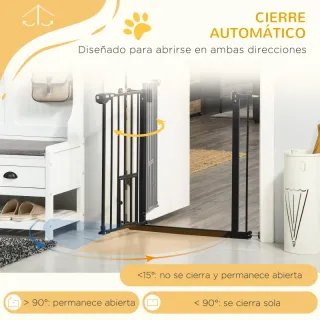  Barrera Seguridad Extensible 74-80x76,2 cm Negro