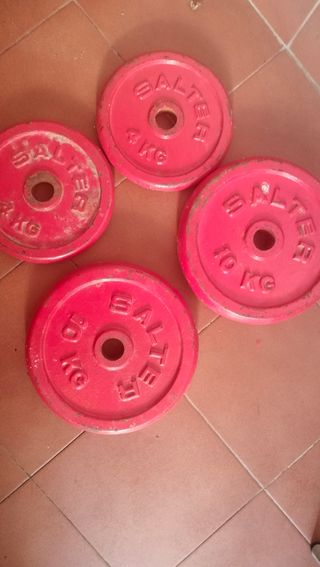 Discos de pesas Salter 4kg y 10kg
