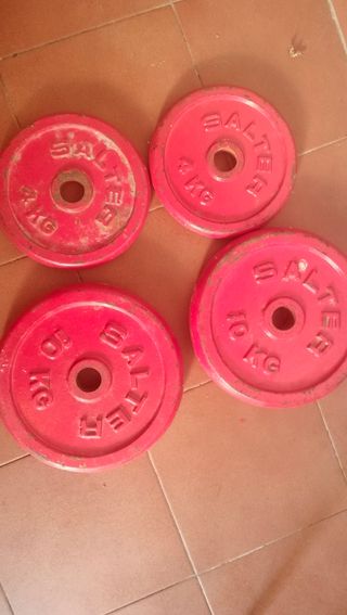 Discos de pesas Salter 4kg y 10kg