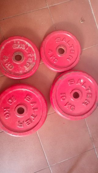 Discos de pesas Salter 4kg y 10kg