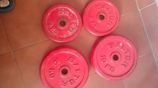 Discos de pesas Salter 4kg y 10kg