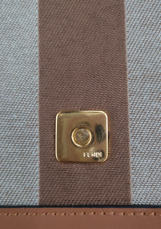 Bolso Fendi Rayas Marrón y Beige