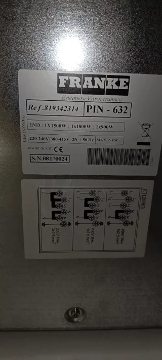 Placa de Inducción Fränke