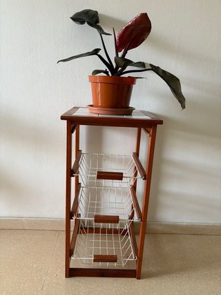 Carro Organizador Madera y Azulejos
