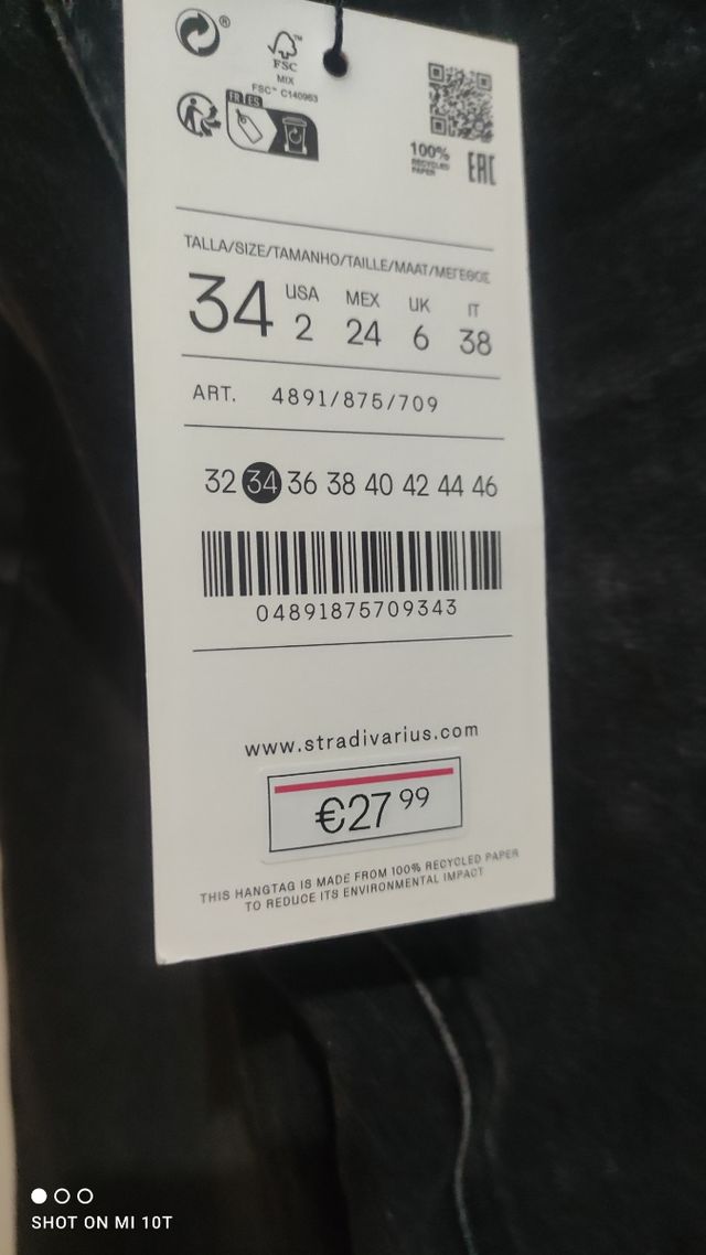 Vaqueros Stradivarius Talla 34