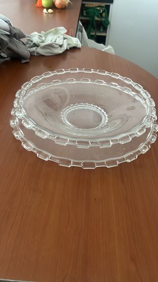 Centro de mesa de cristal vintage