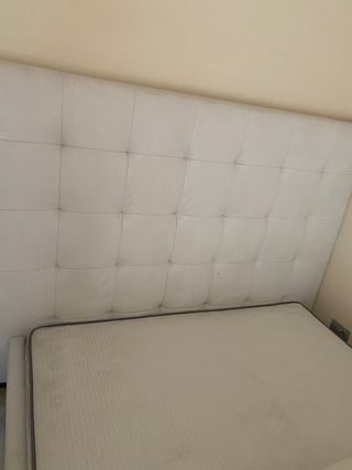 Cama The One Piel Sintética Blanca