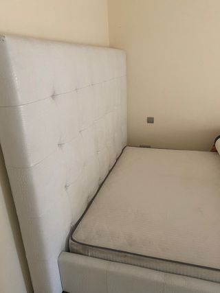 Cama The One Piel Sintética Blanca